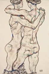 Naked Girls Embracing, 1914