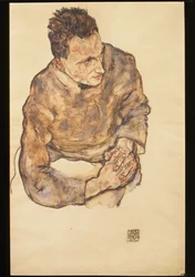 Portrait of Karl Grünwald with Clasped Hands