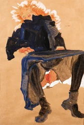 Reclining Girl in a Blue Dress