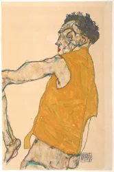 Self-Portrait in Yellow Vest, 1914