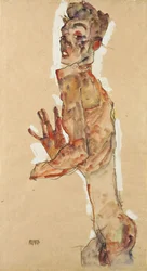 Self-Portrait with Splayed Fingers, 1911
