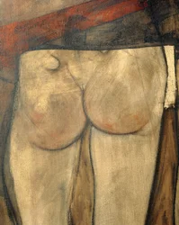 Female Nude with Shoulder Cloth, Fragment
