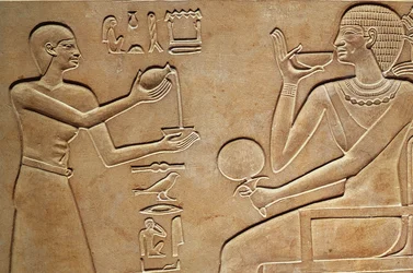 Queen Kawit at Her Toilet, from the Sarcophagus of Queen Kawit, Found at Deir el-Bahri, Middle Kingdom, c.2061-2010 BC