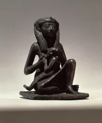 Princess nursing a child, possibly from Edfu, Second Intermediate Period
