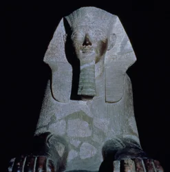 A Sphinx of Queen Hatshepsut, from the Mortuary Temple of Hatshepsut, New Kingdom