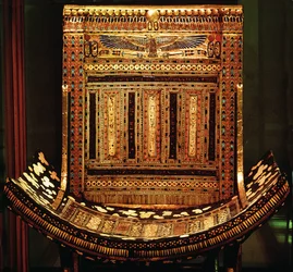 Ceremonial Chair of Tutankhamun, Detail of the Curved Seat and Back, New Kingdom