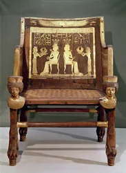 Chair belonging to Princess Satamun, daughter of Amenophis III, New Kingdom, c.1391-1353 BC