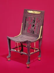 Chair, from the Tomb of Tutankhamun depicting the spirit of millions of years