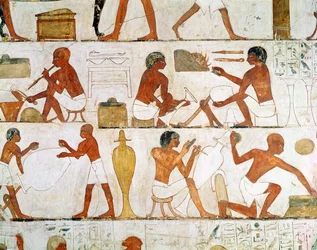 Engraving and polishing vases in gold and silver, from the Tomb of Rekhmire