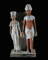 Figurines of Akhnaton and Nefertiti