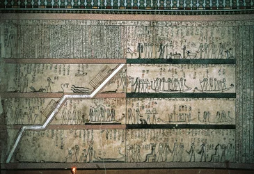 Frescos Depicting the Book of Amduat, The Journey of the Solar Boat, on Burial Chamber