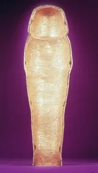 Interior of One of the Canopic Coffins, from the Tomb of Tutankhamun