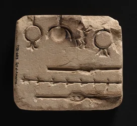 Limestone mould for casting metal jewellery, New Kingdom
