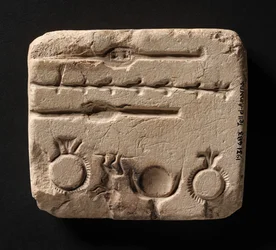 Limestone mould for casting metal jewellery, New Kingdom