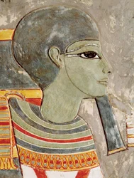 Painted Relief of God Ptah in the Valley of the Kings, from the Tomb of Horemheb