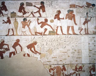 Potters and workers, fresco, chapel, Tomb of Rekhmire