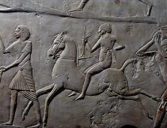 Relay race on horseback (detail)