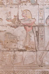 Wall Reliefs, Great Hypostyle Hall, Karnak Temple Complex, Luxor, Egypt