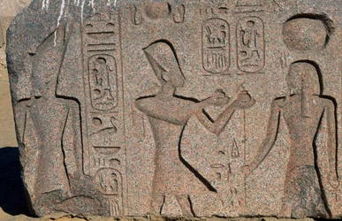 Block with Reliefs and Inscriptions of Rameses II, Great Temple of Amun, Tanis, New Kingdom, Dynasty XIX