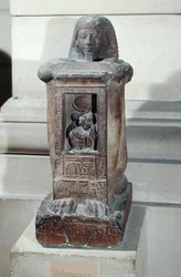 Naophorous Statue of the Scribe, Kha, with the God Thoth in the Naos, New Kingdom, c.1279-1212 BC