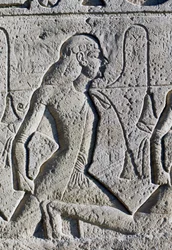 Relief Depicting Black and Asian Prisoners from Battle of Kadesh, (Detail)