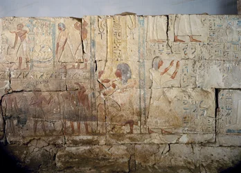 Relief from Tomb of Netcherouymes, Important Official to Ramesses II, Saqqara, Reign of Ramesses II. Egyptian Civilization, New Kingdom, Dynasty XIX