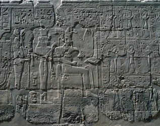 Scenes of Offerings to Gods, Relief, Interior Walls of Great Hypostyle Hall, Karnak Temple Complex