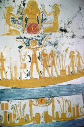 Re in the Night Boat, from the Tomb of Ramesses VI, New Kingdom (c.1145-1137 BC)