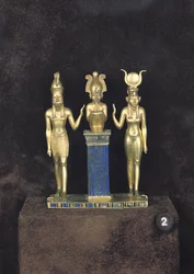 Osiris, Horus, Isis: The Triad of Osorkon II, reign of Osorkon II