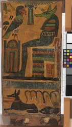 Anubis and the Soul of the Deceased, from a sarcophagus