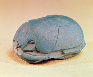 Scarab from the neck bead of a mummy, Late Period, c.600 BC