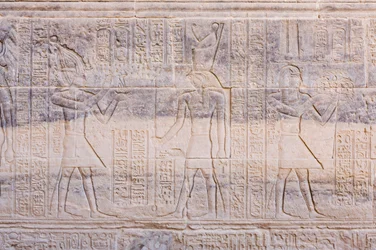Reliefs at Philae Temple, Aswan, Egypt