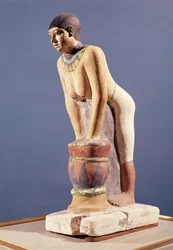 Model of a woman making beer, Old Kingdom