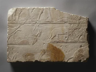 Relief with Desert Animals, Old Kingdom, Found at Saqqara