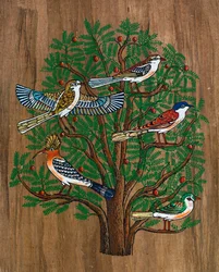 Egyptian Art, Egyptian Papyrus: Birds on a Tree, Collection, Part