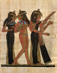 Egyptian Art: Egyptian Papyrus: Musicians