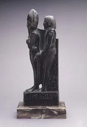 Group of a Man Presenting a Representation of Osiris