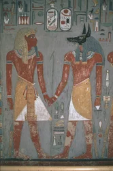 Pharaoh and Anpu Holding Hands