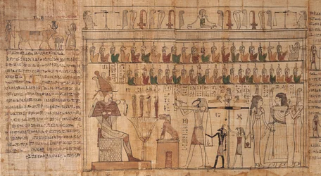 Tsekhons Book of the Dead, Detail, The Weighing of Souls (Psychostasis)