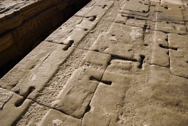 Detail of the roof, Temple of Hathor