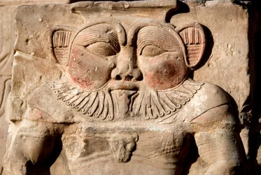 Egyptian antiquities: the deity Bes (detail)