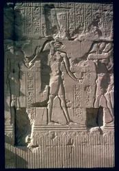Relief depicting Khnum, from the screen wall of the Temple of Khnum