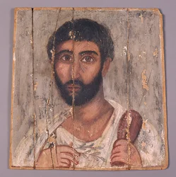 Portrait of a Bearded Man from a Shrine, c.100 AD