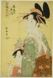 Hanaogi of the Ogiya, from the series 