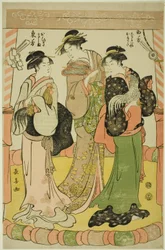 The Cock Fight - Ohisa of the Takashimaya and Okita of the Naniwaya