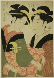 The Entertainer Tamino and the Serving Girl Nui of the Sumiyoshiya