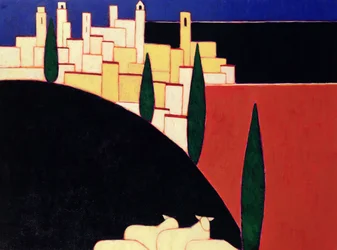 San Gimignano with Sheep, 1999