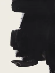 Abstract Black Brushstroke