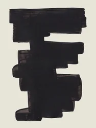 Abstract Black Brushstrokes