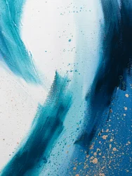 Aqua Gold Abstract